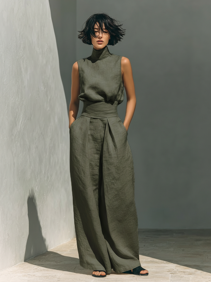 Deirdre | Sleeveless Two-Piece Set