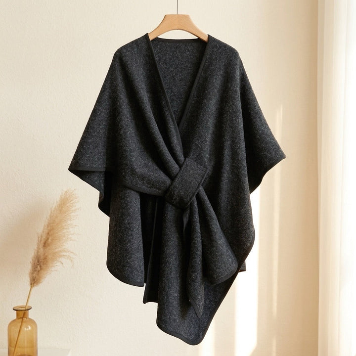 Women's Wool Triangle Scarf - Dark Grey