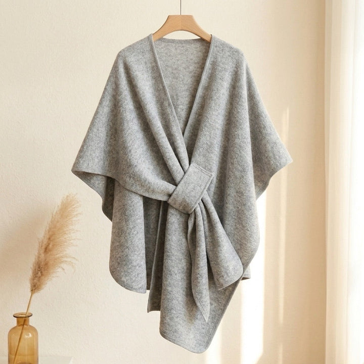 Women's Wool Triangle Scarf - Light Grey
