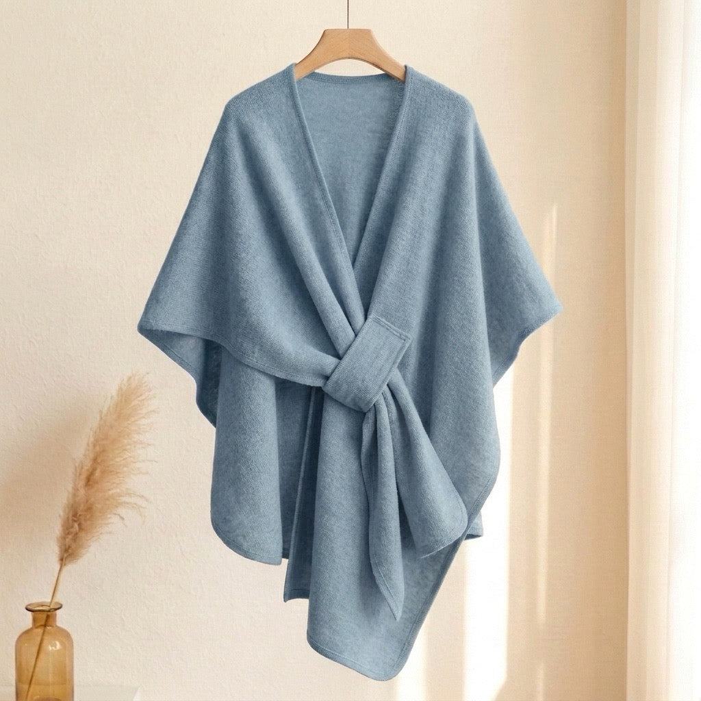 Women's Wool Triangle Scarf - Sky Blue