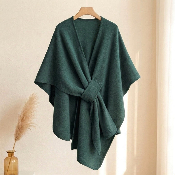 Women's Wool Triangle Scarf - Forest Green