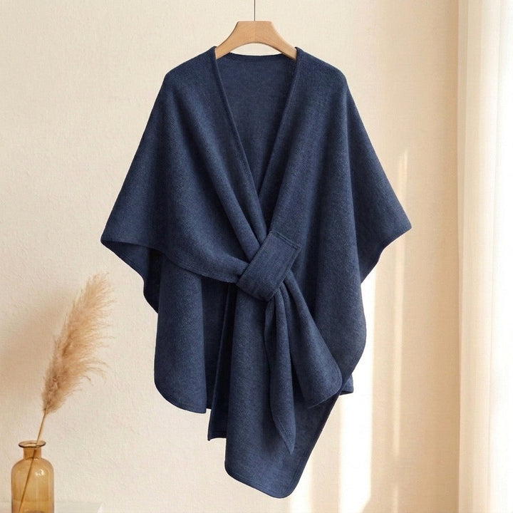 Women's Wool Triangle Scarf - Navy