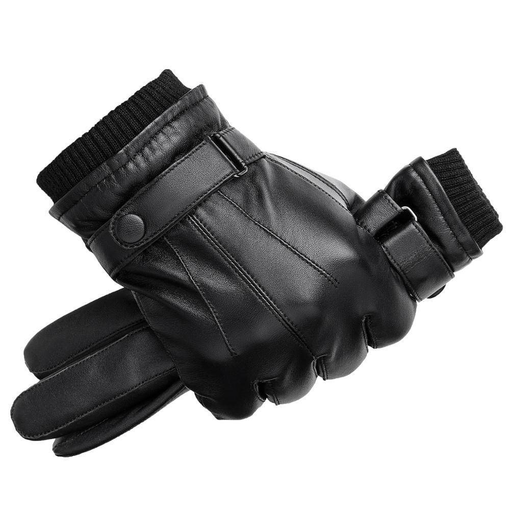 Men's Chic Leather Warm Winter Gloves