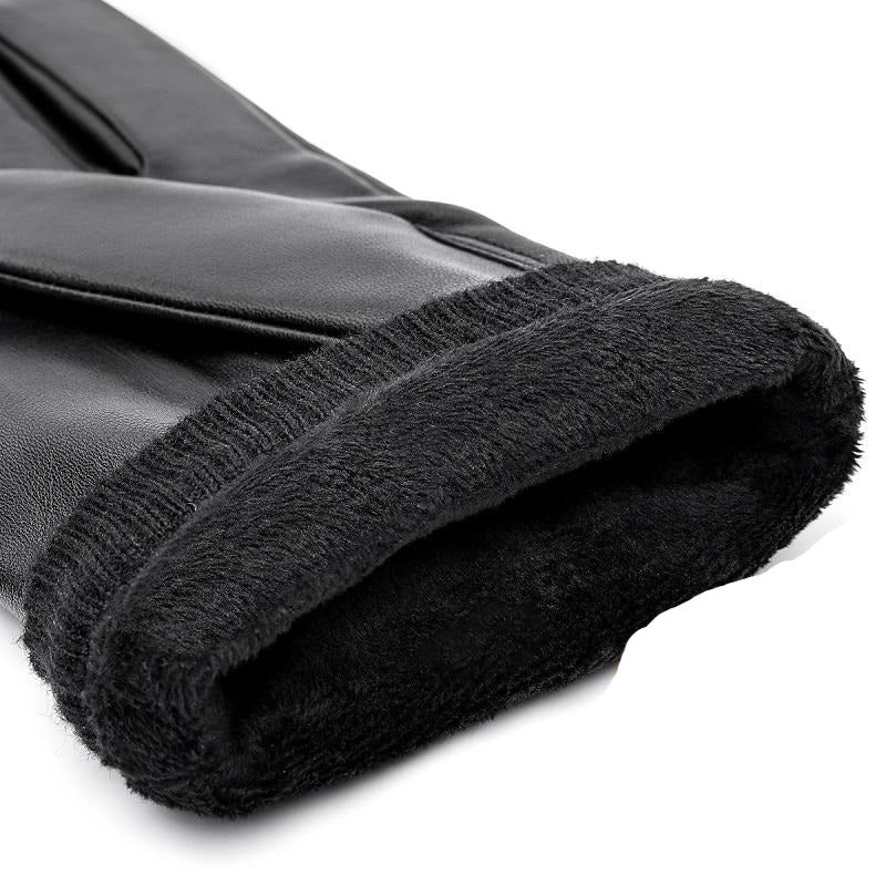 Men's Chic Leather Warm Winter Gloves