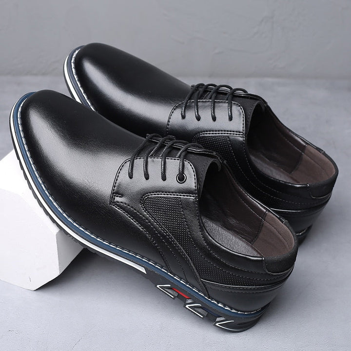 Leather Slim Lace-Up Orthopedic Shoes Men