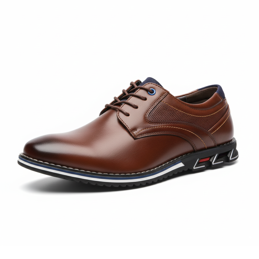 Leather Slim Lace-Up Orthopedic Shoes Men