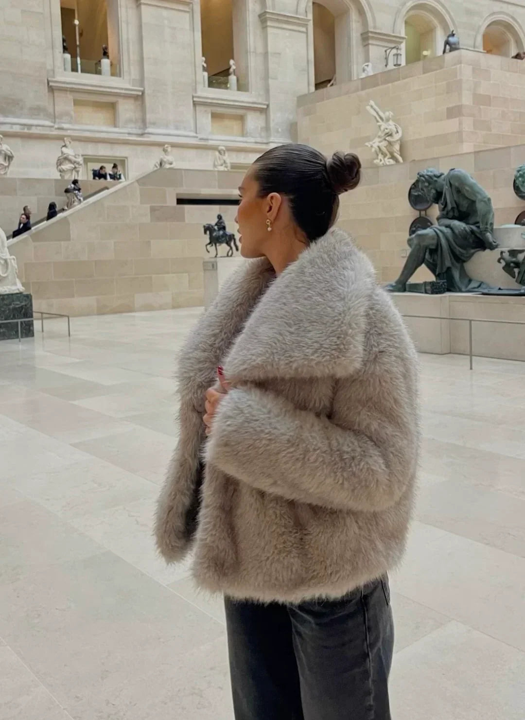 Women's Elegant Faux Fur Winter Coat