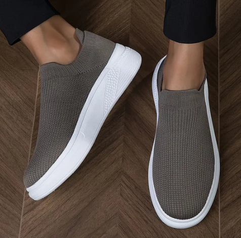 Men’s Slip-On Knit Sneakers | Lightweight Breathable Mesh | Everyday Walking Shoes