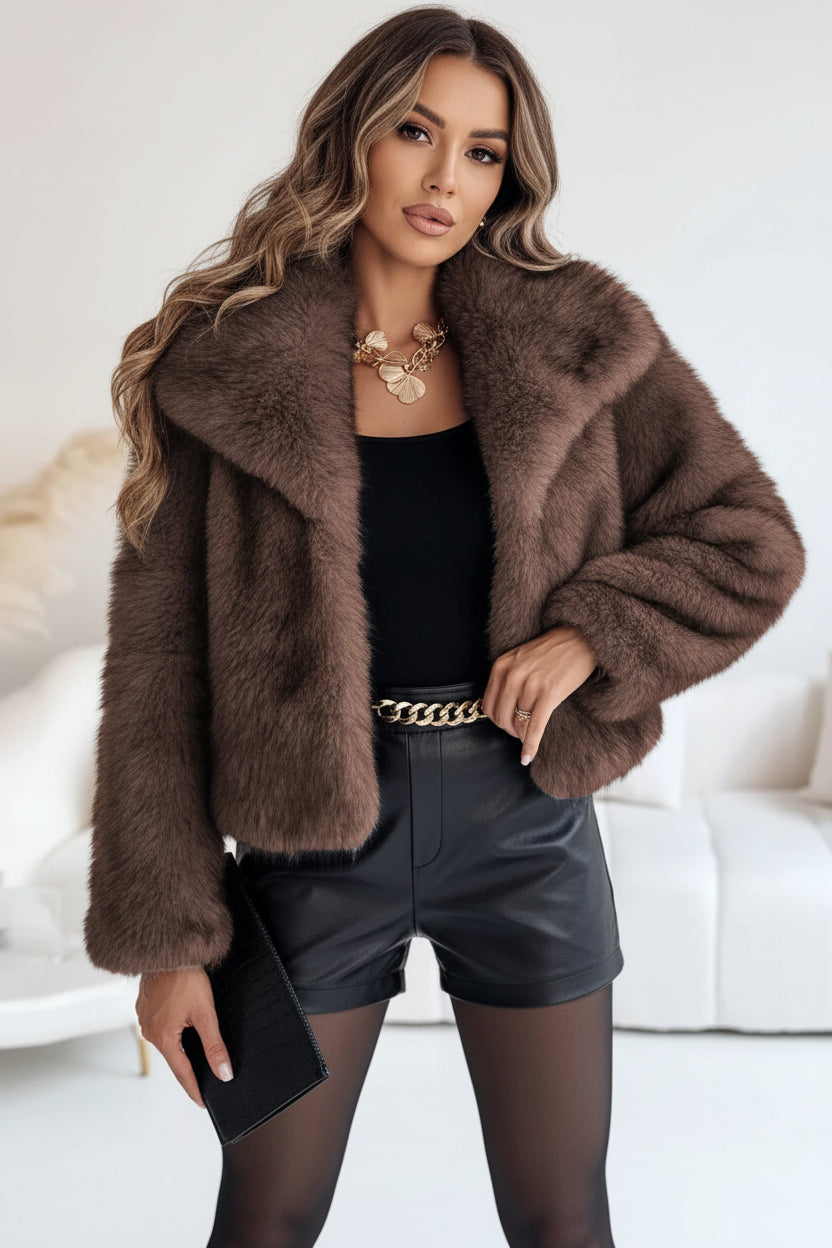 Women's Elegant Winter Faux Fur Coat