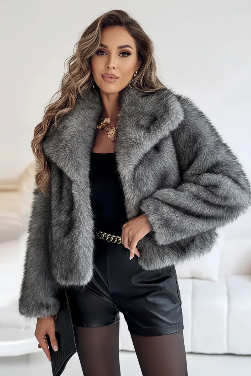 Women's Elegant Winter Faux Fur Coat