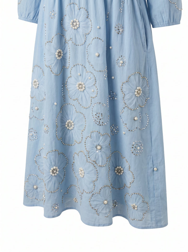 Morna | V-Neck Floral Midi Dress