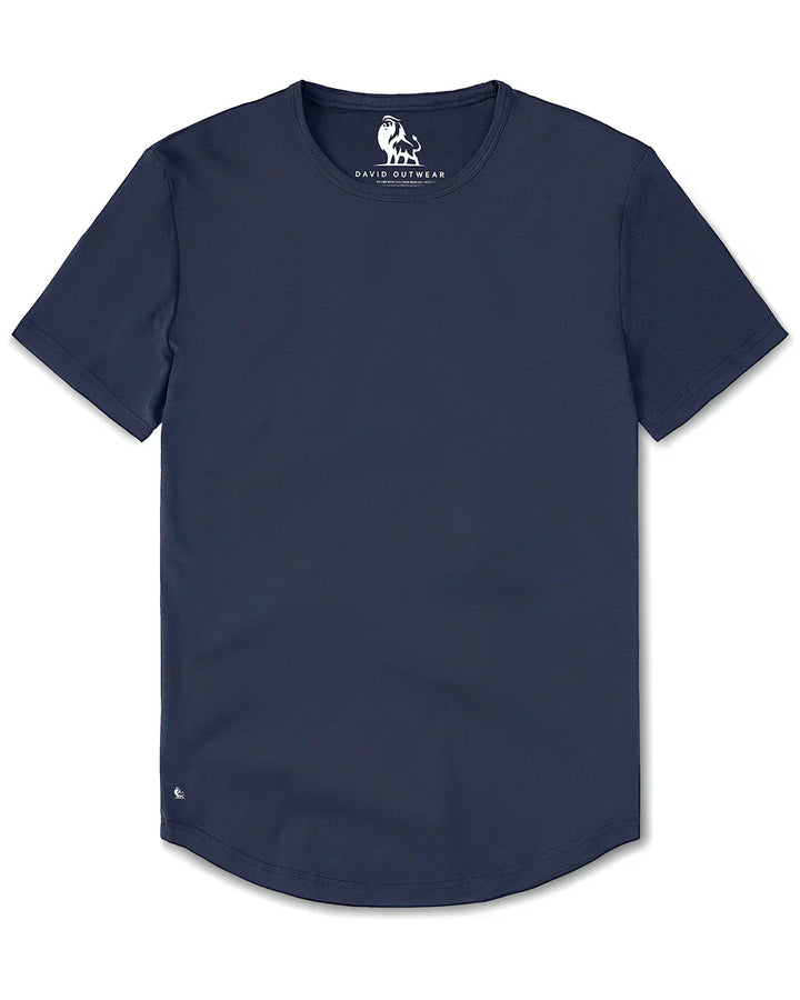 Men’s Premium Curved Hem T-Shirt | Soft Cotton Stretch | Tailored Fit Tee