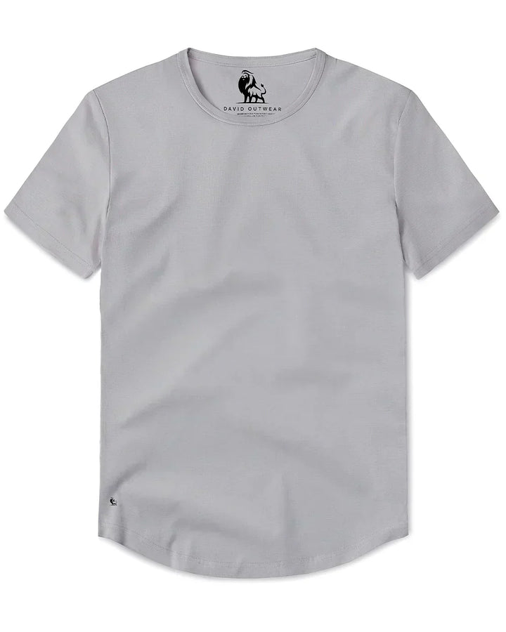 Men’s Premium Curved Hem T-Shirt | Soft Cotton Stretch | Tailored Fit Tee