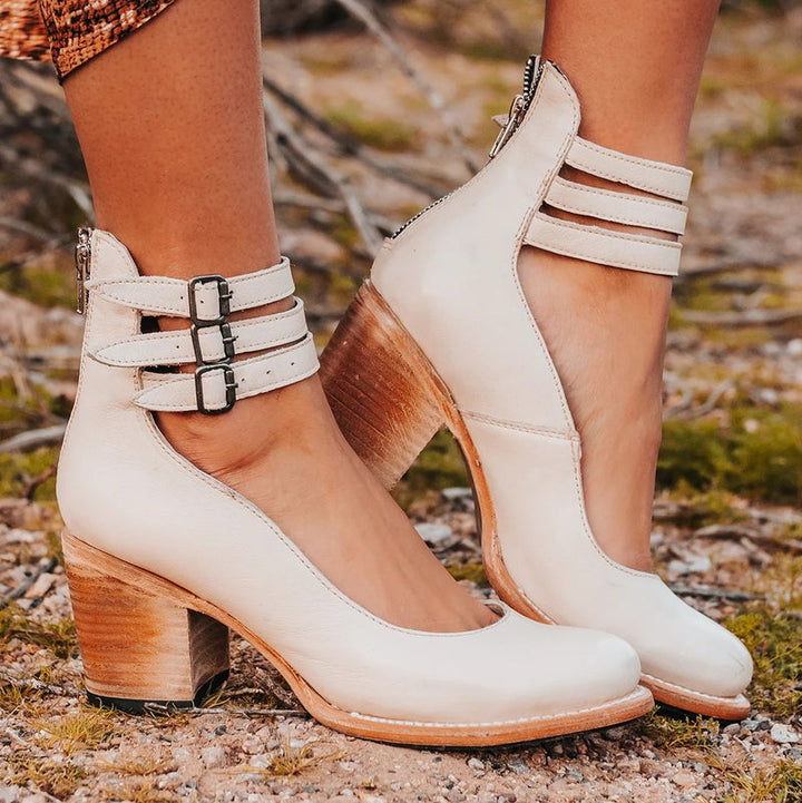 Vivian | Double-Buckle Block Heel