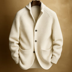 Malcolm | Men's Shawl-Collar Cardigan with Front Pockets