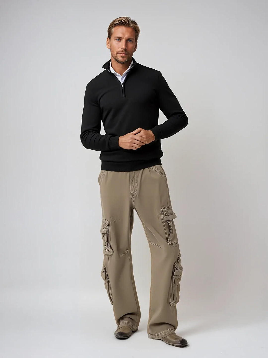 Men's Knit Quarter Zip Sweater