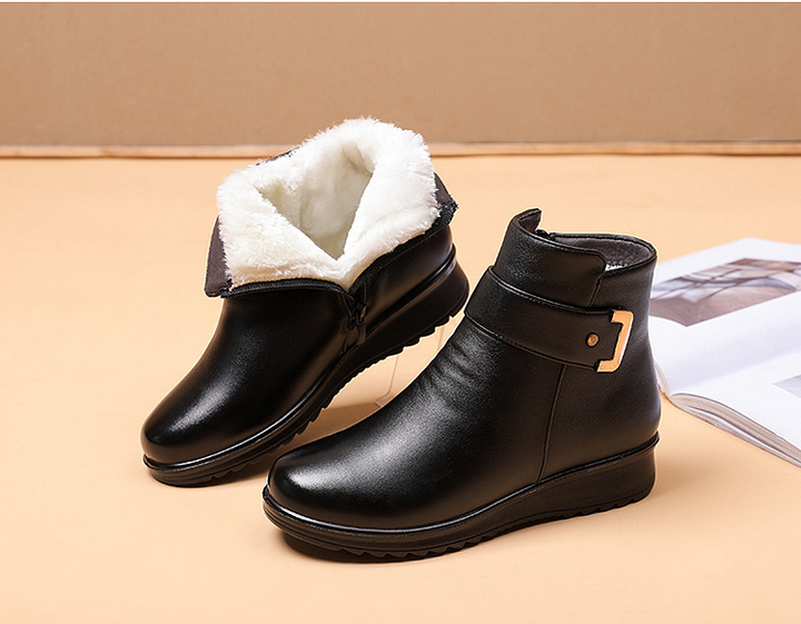 Women's Non-Slip Winter Ankle Fur Boots - White