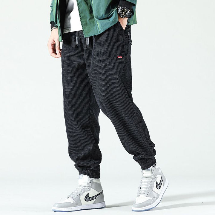 Men's Cuffed Breathable Corduroy Baggy Sweatpants