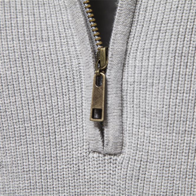 Men's Knit Polo Quarter Zip Sweater