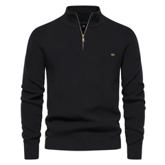 Marcus | Men's Knit Polo Quarter Zip Sweater