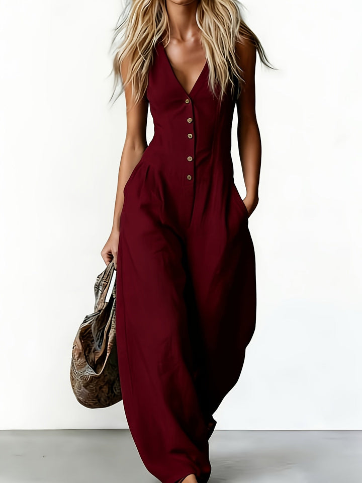 Théoline | Button-Front Jumpsuit