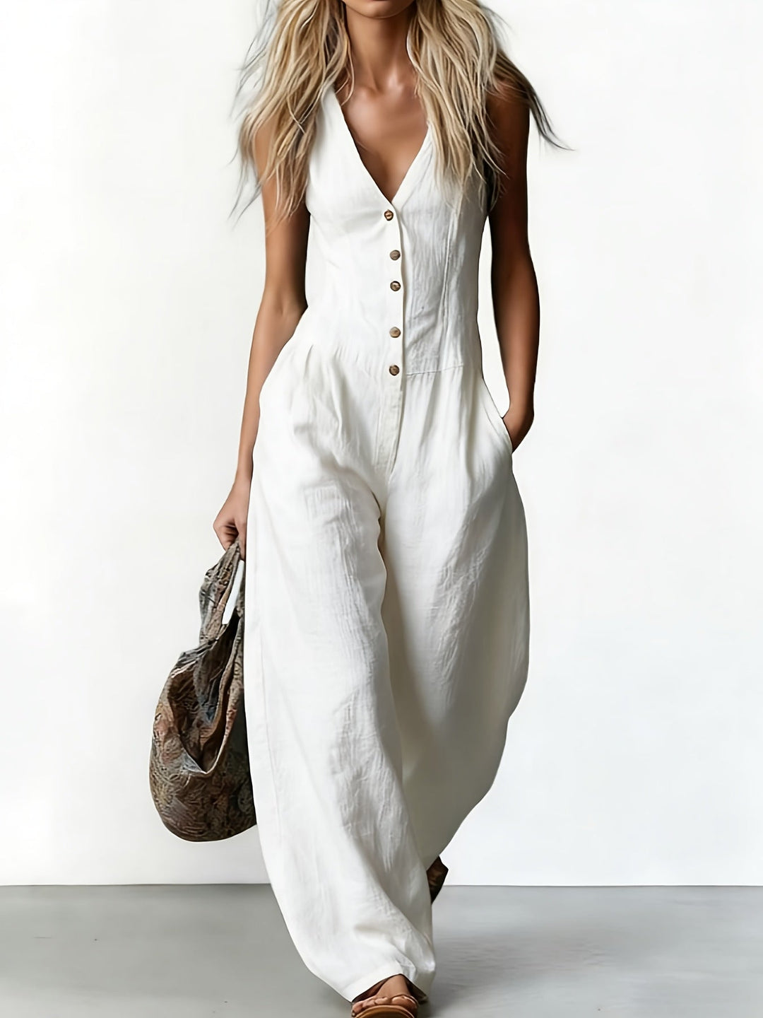 Théoline | Button-Front Jumpsuit