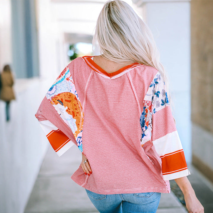 Bailey™ | Women Lightweight Patchwork Batwing Top