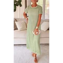 Aurore | Openwork Knit Maxi Dress with a Matching Inner Dress