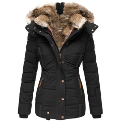 Celestine | Women's Quilted Faux Fur Collar Winter Coat