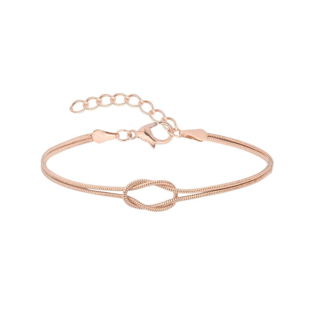 Women's Stylish Love Knot Friendship Bracelets - Rose Gold