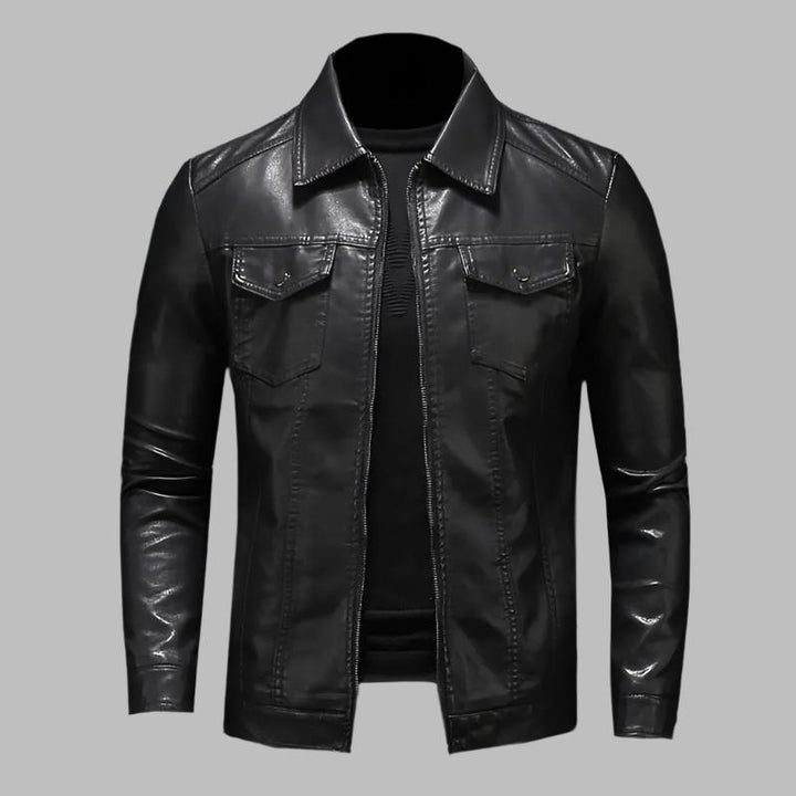 Leonard | Classic Leather Shirt Jacket