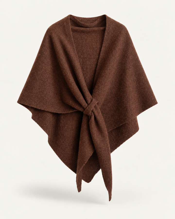 Women's Timeless Winter Triangle Scarf - Brown