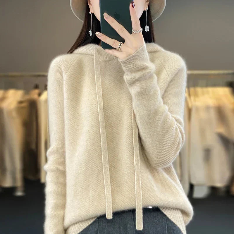Netta women's merino wool aran sweater - photo 7