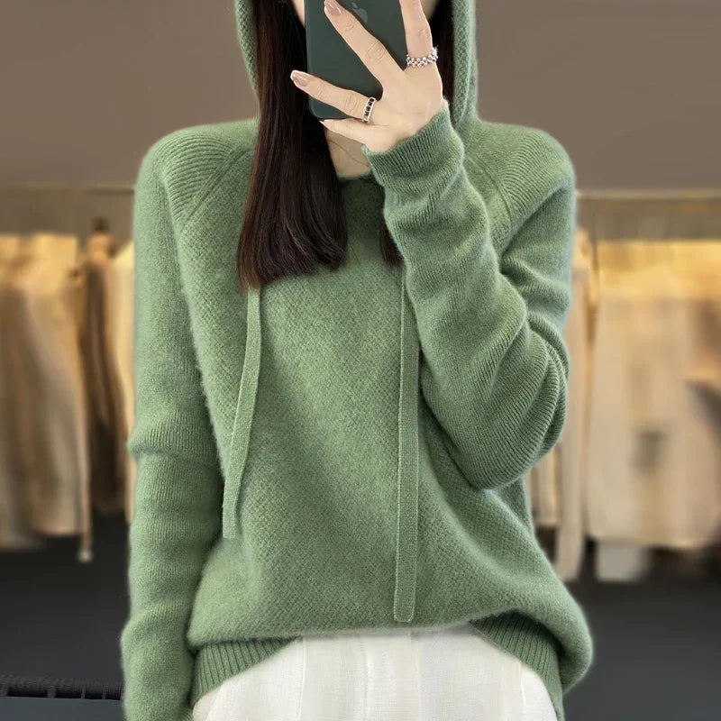 Netta women's merino wool aran sweater - photo 9