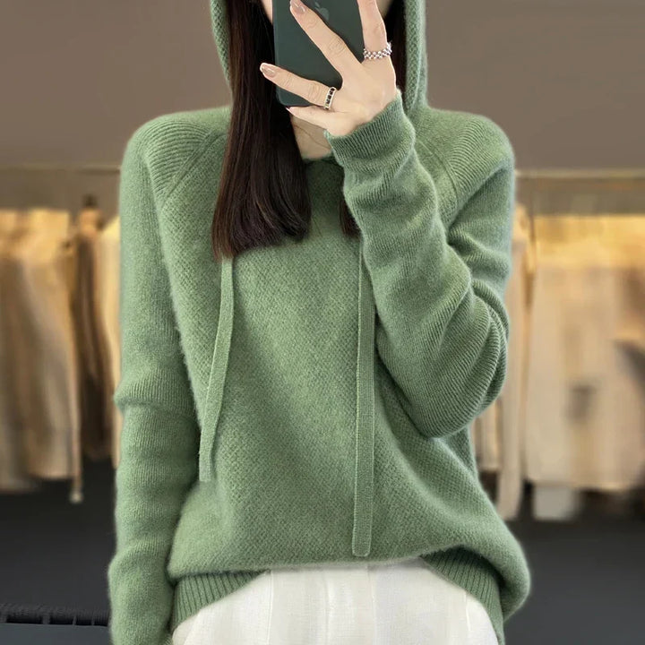 Netta women's merino wool aran sweater - photo 9
