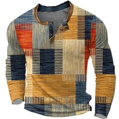 Beeckhoven | Colourful Men's Long-Sleeve Shirt with Patchwork Panels