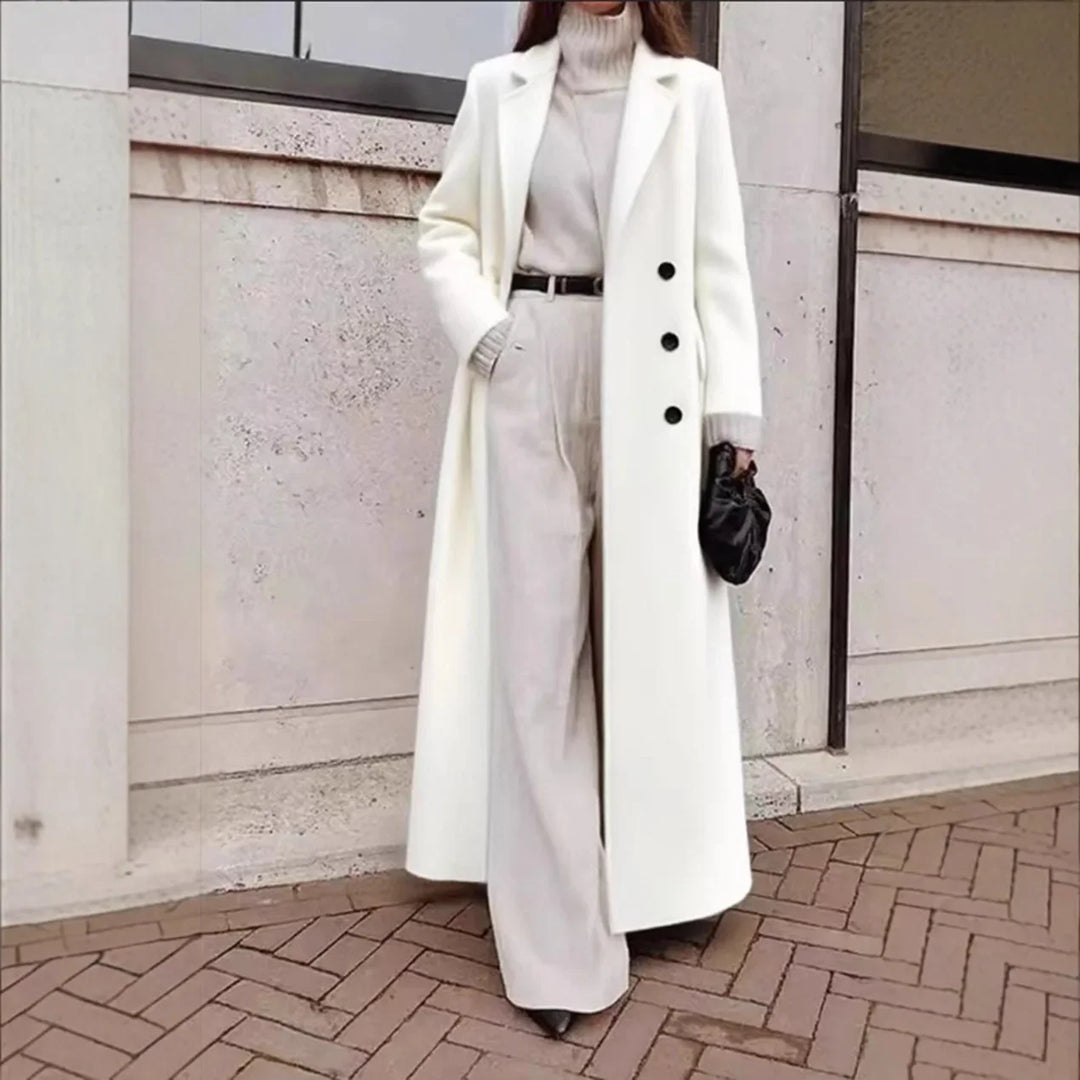 Women's Long Double-Breasted Trench Coat