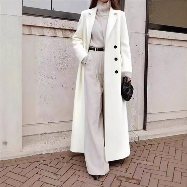 Women's Long Double-Breasted Trench Coat