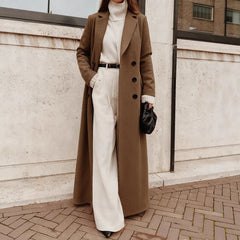 Clarissa | Women's Long Double-Breasted Trench Coat