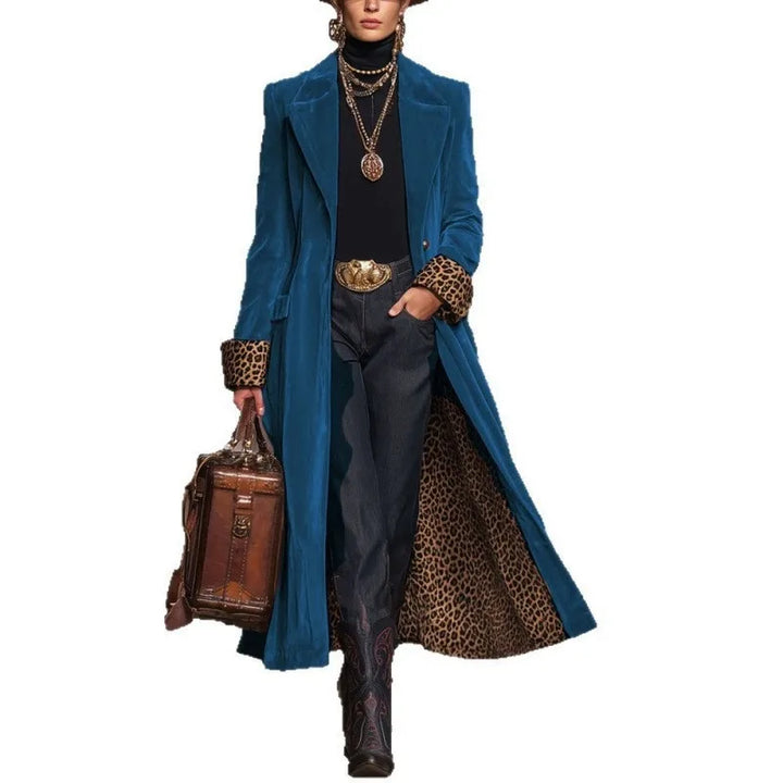 Women's Long Velvet Duster Coat