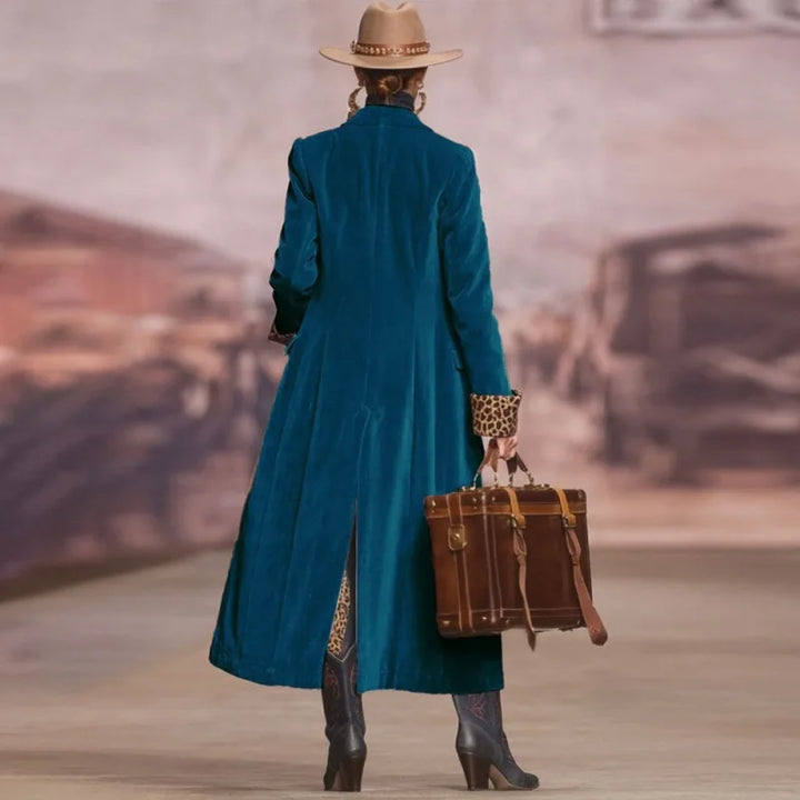 Women's Long Velvet Duster Coat