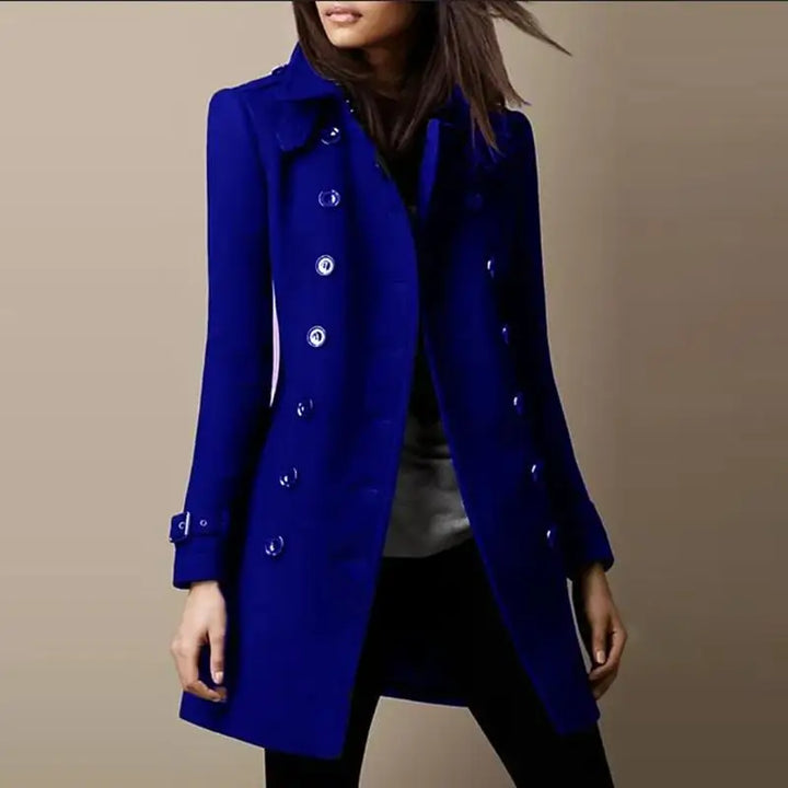 Women's Fitted Double-Breasted Trench Coat