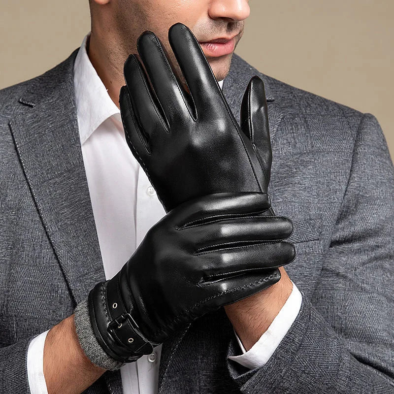 Men's Chic Warm Winter Leather Gloves
