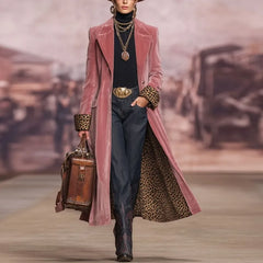 Tabitha | Women's Long Velvet Duster Coat