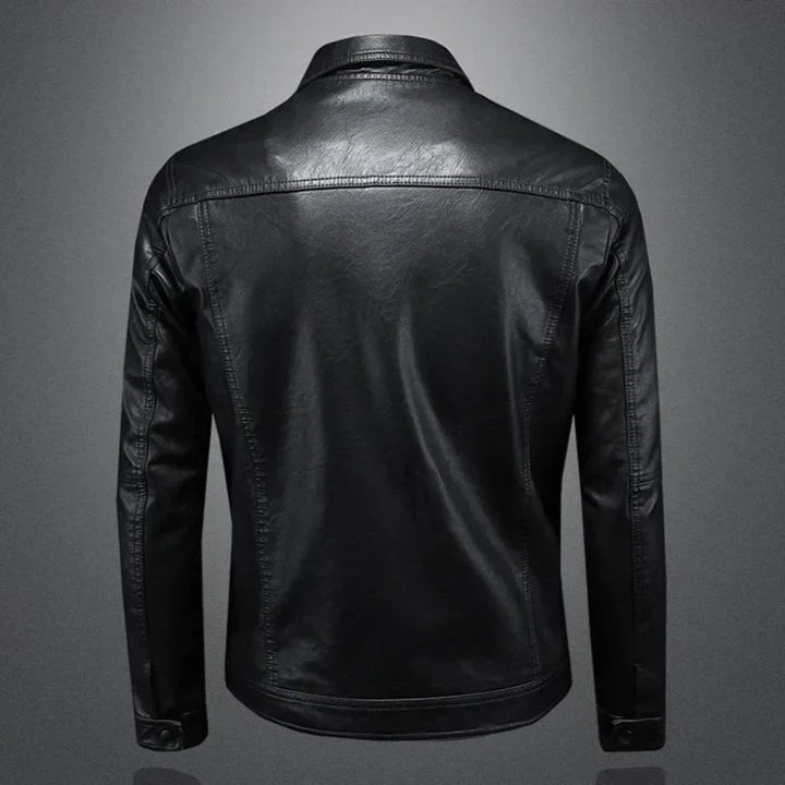 Blake | Classic Leather Trucker Jacket