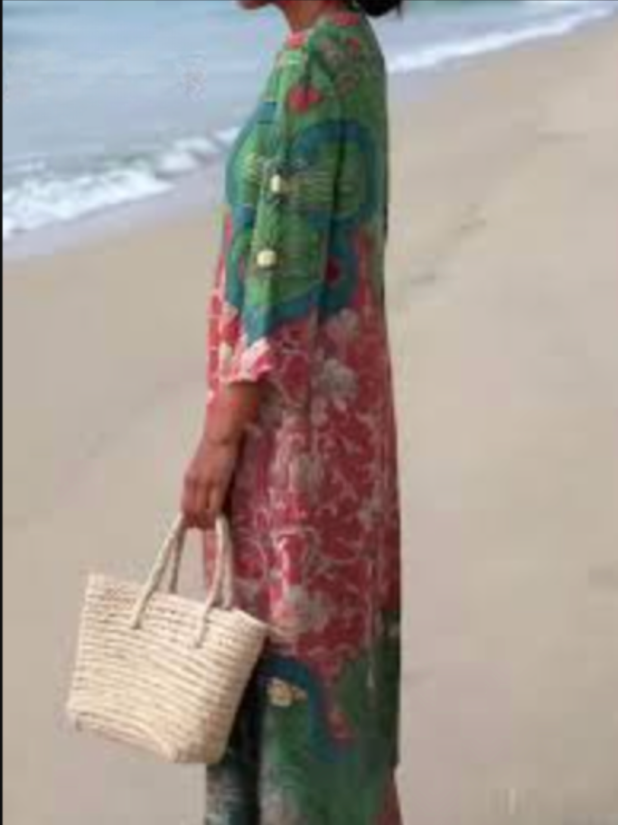 Vivienne | Botanical Print Midi Dress