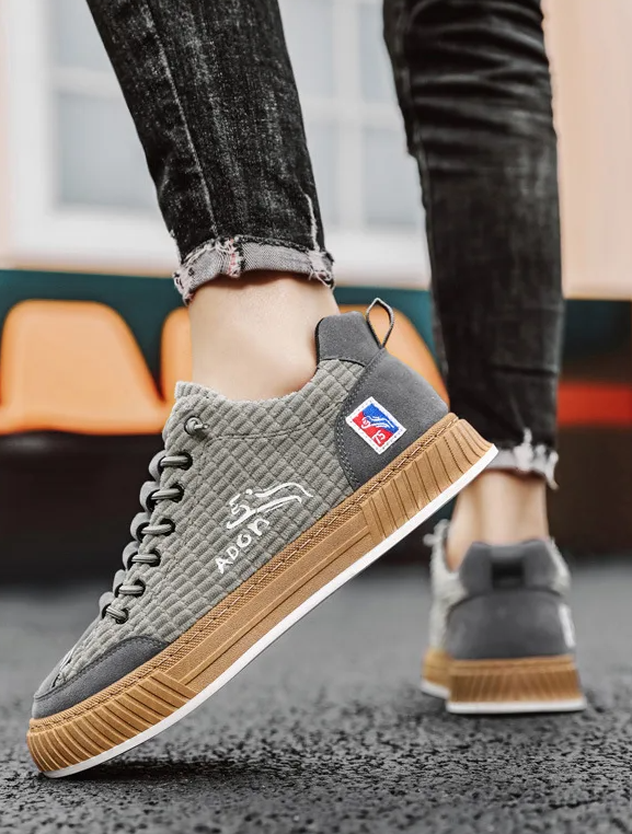 Men's Corduroy Lace-Up Orthopedic Shoes