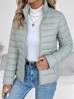 Thérèse | Slim Quilted Jacket with a Stand Collar