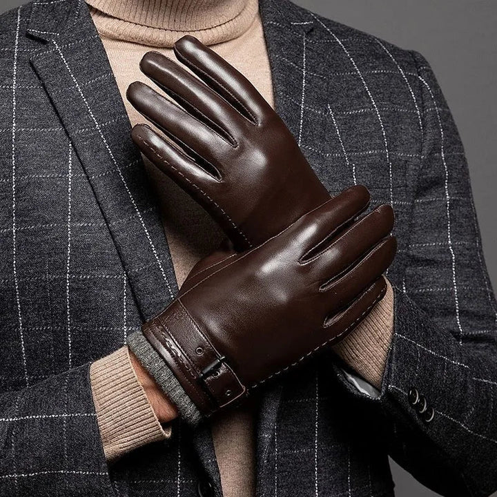 Men's Chic Warm Winter Leather Gloves