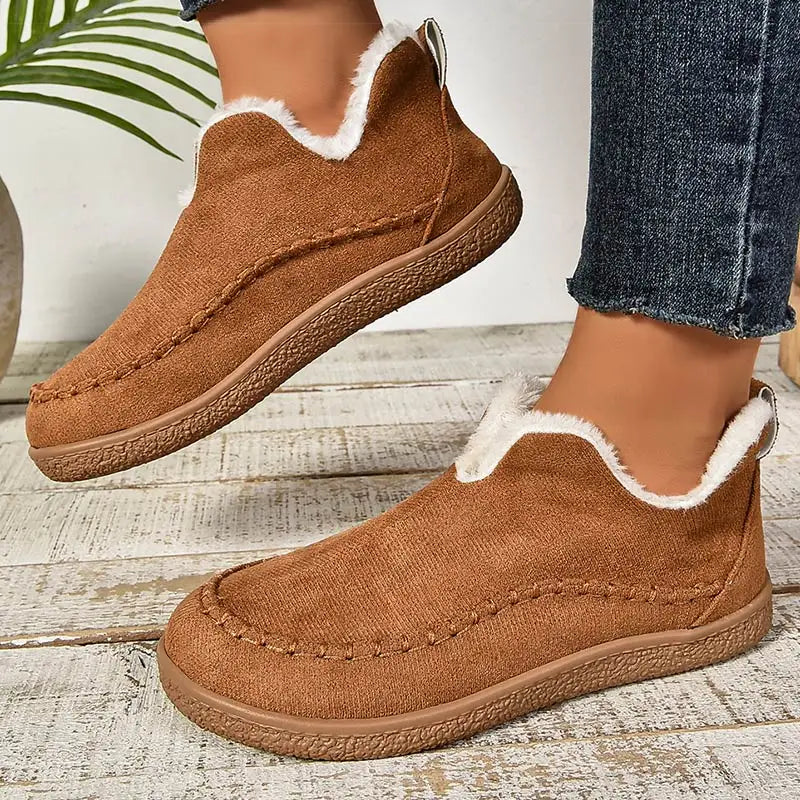 Leather Orthopedic Waterproof Faux Fur Good Snow Ankle Boots